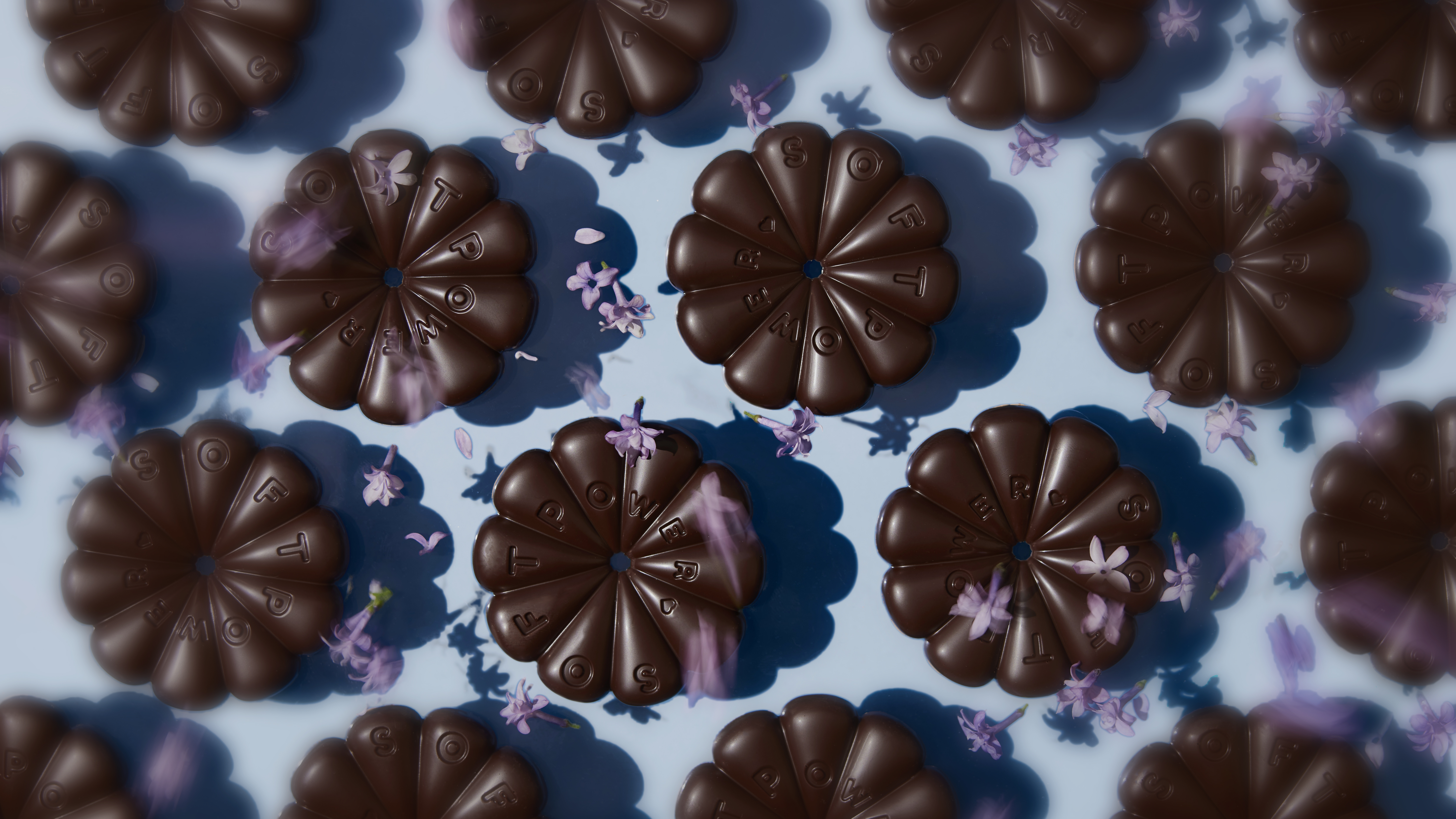 Chocolate flower tablets